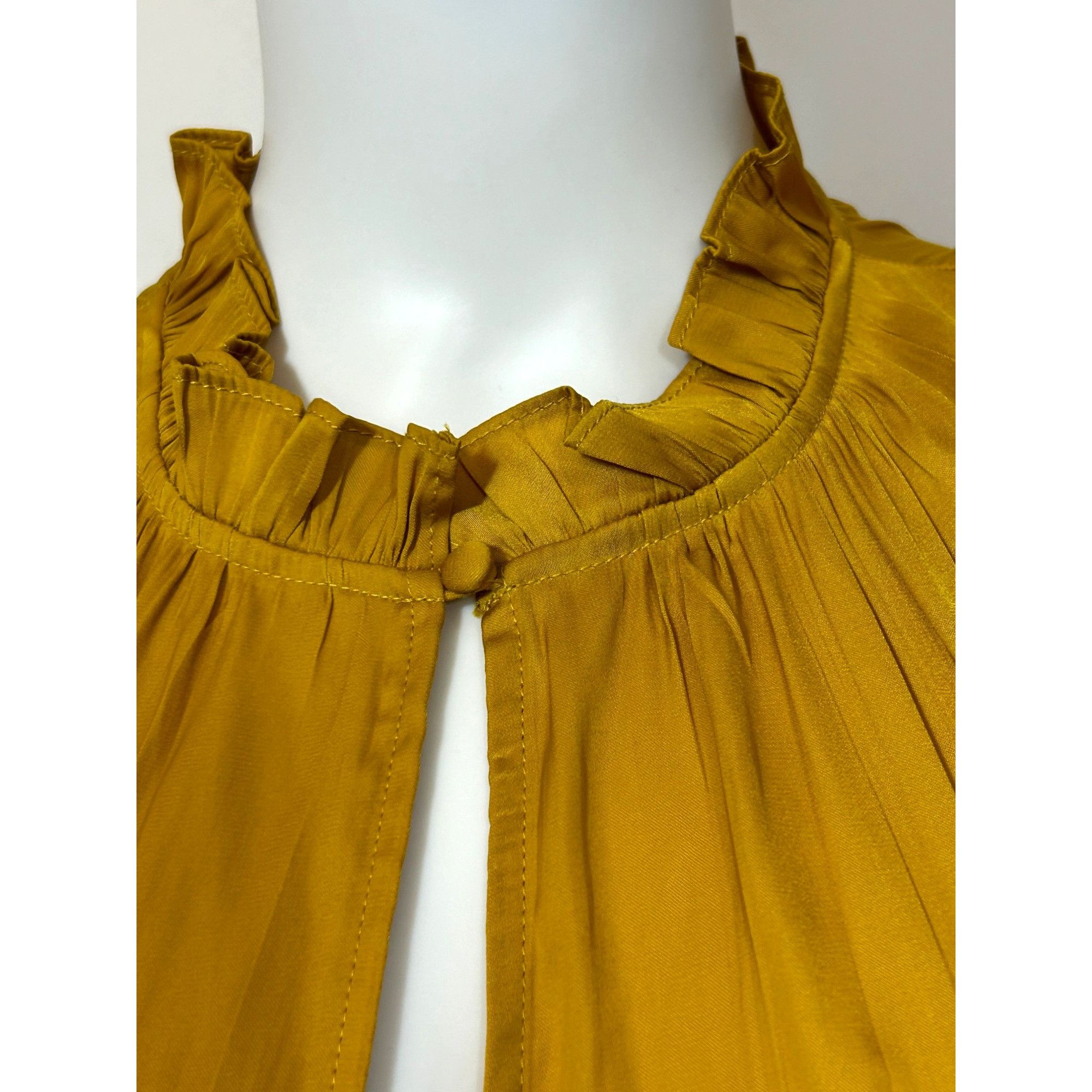 Anthropologie Anthropologie Top M Honey Yellow Tiered Sleeveless Ruffles B Size M / US 6-8 / IT 42-44 - 9 Thumbnail