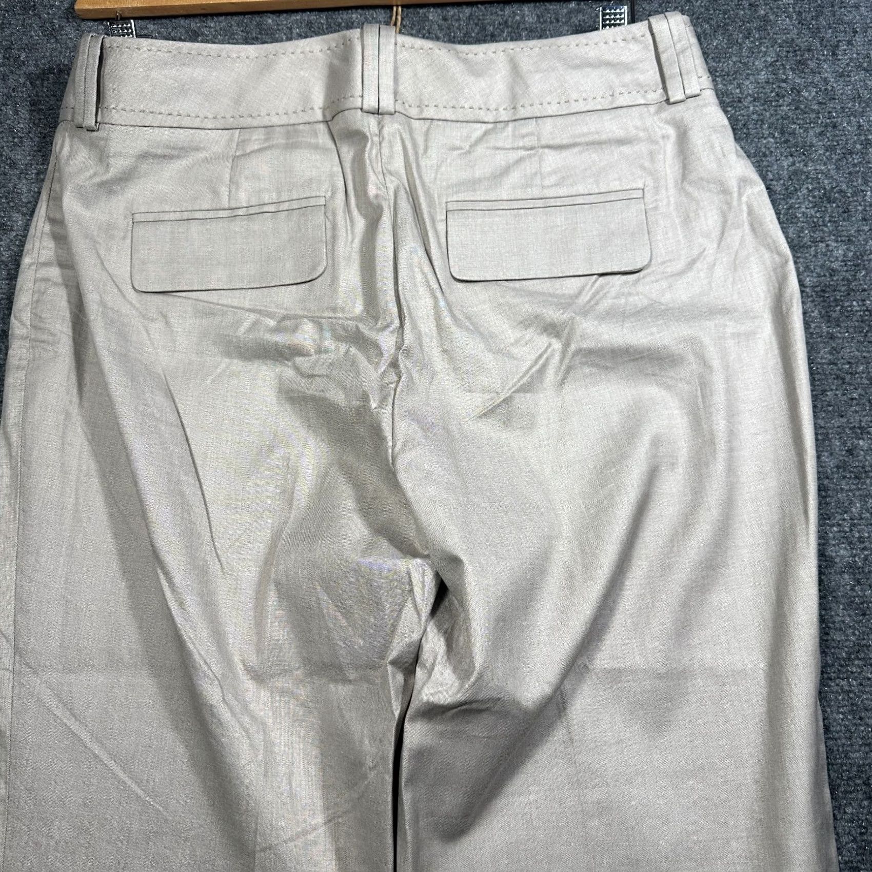 Banana Republic Banana Republic Pants Womens 8 Jackson Fit Wide-Leg Cuffed Brown Cotton Blend Stretch Dress Pants Shirt: Pants? Size 30" / US 8 / IT 44 - 7 Thumbnail