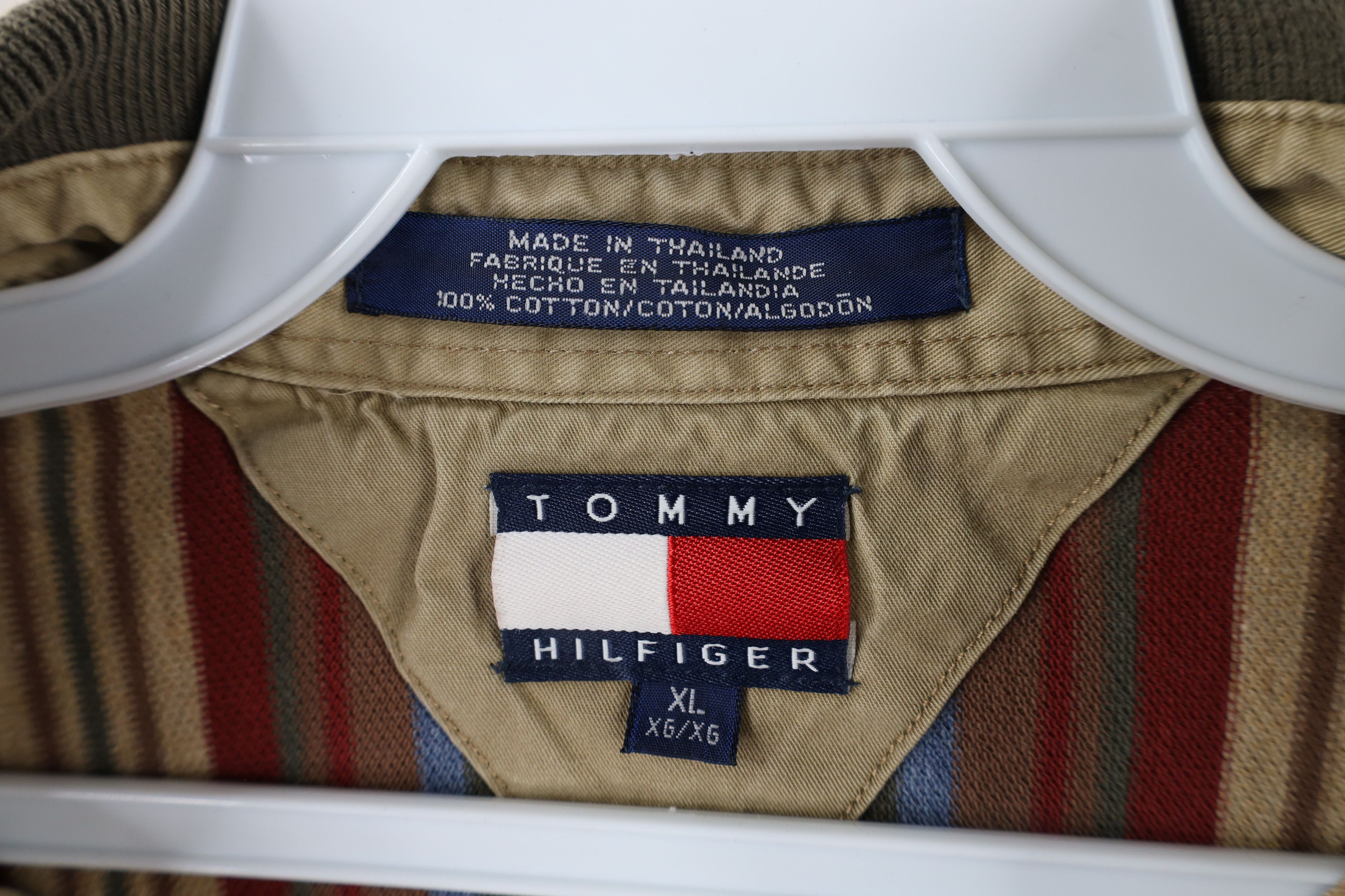 Tommy Hilfiger × Vintage Vintage 90s Tommy Hilfiger Striped Collared Polo Shirt Size US XL / EU 56 / 4 - 9 Thumbnail