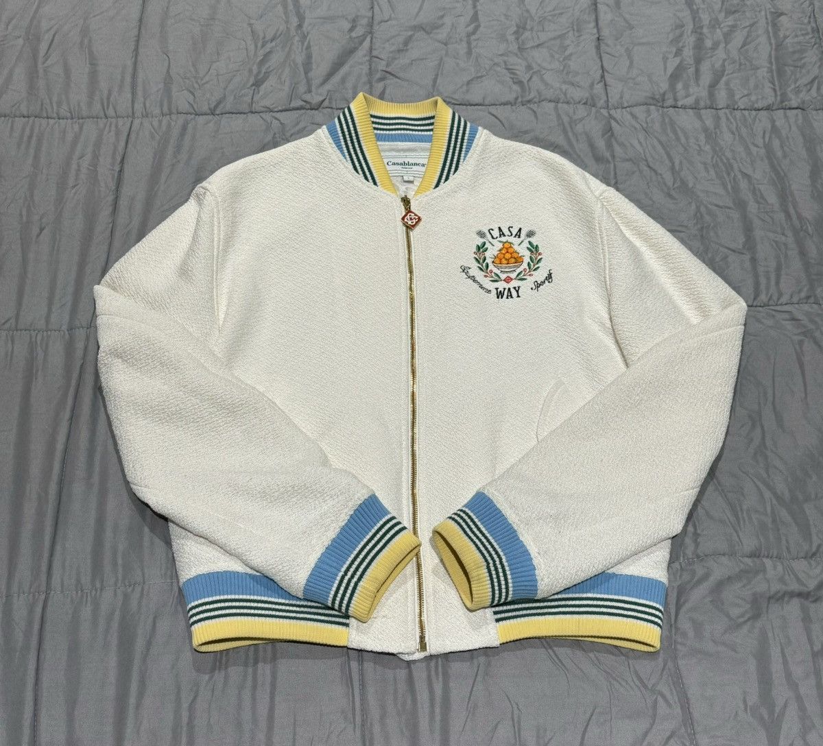 Casablanca CASABLANCA - Casa Way Viscose Blend Bomber Jacket Size US S / EU 44-46 / 1 - 3 Thumbnail