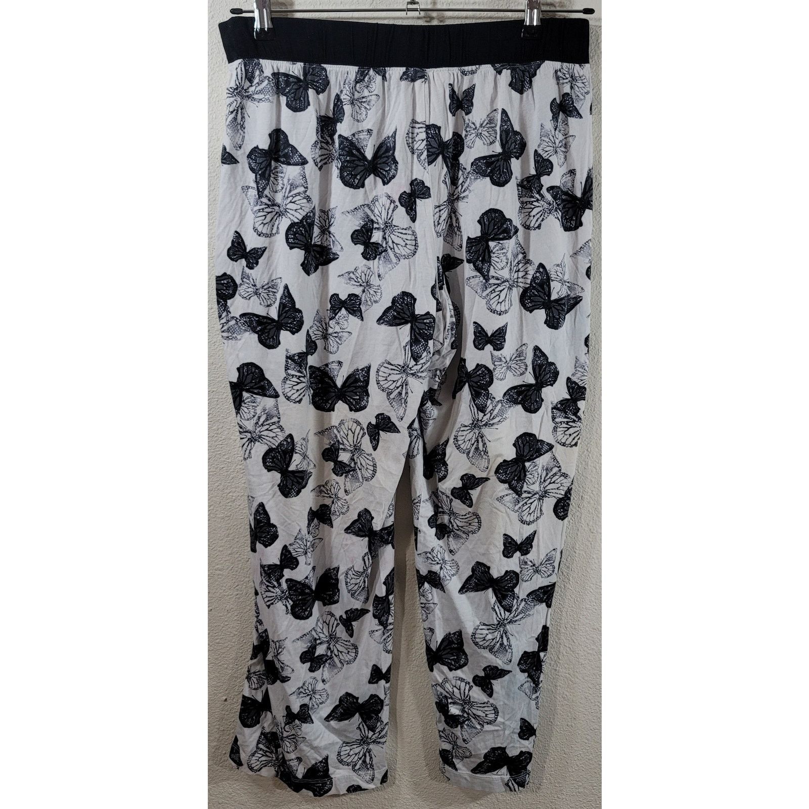 Other Cacique Black White Butterfly Print PJ Bottoms 14 16 Size 36" / US 14 / IT 50 - 3 Thumbnail