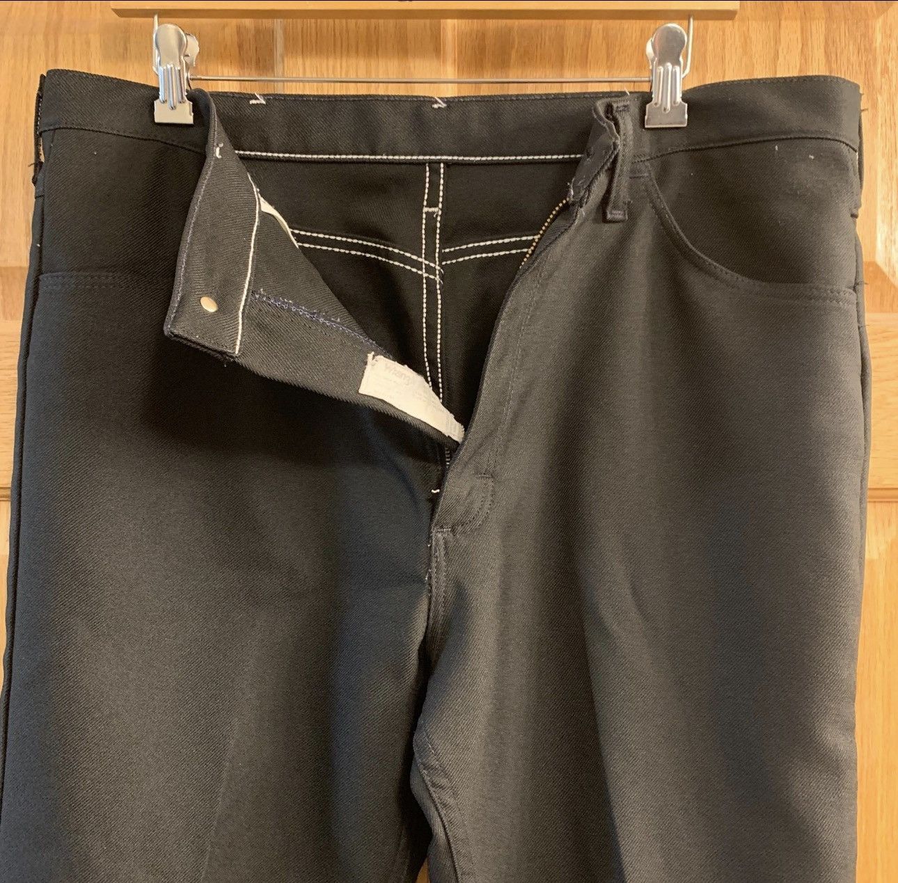 Wrangler Vtg Wrangler Pant Mens 36x27 Black Bootcut Polyester Western Size US 36 / EU 52 - 6 Thumbnail