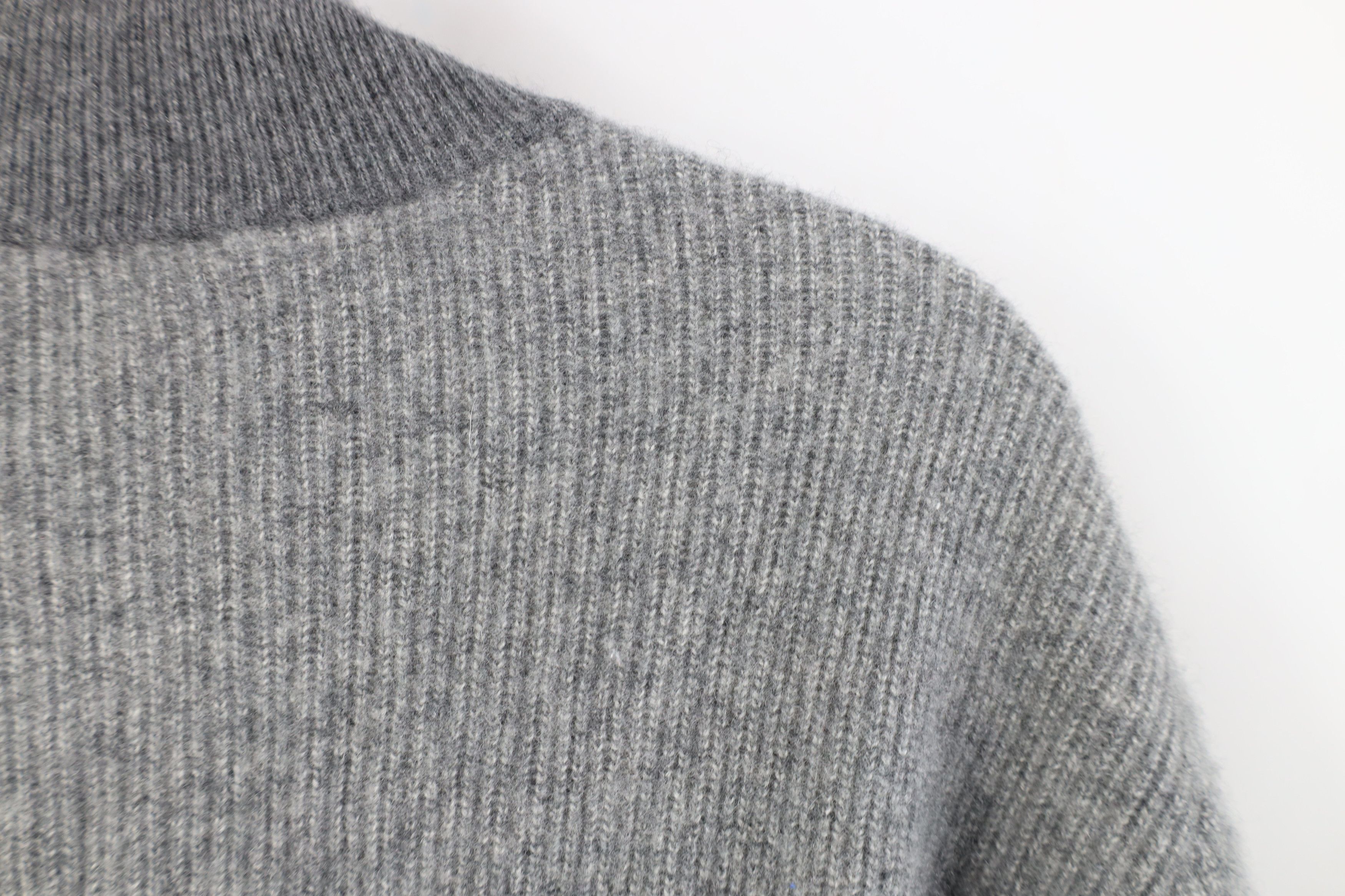 Vintage Vintage Y2K Streetwear Cashmere Ribbed Knit Half Zip Sweater Size US L / EU 52-54 / 3 - 11 Thumbnail