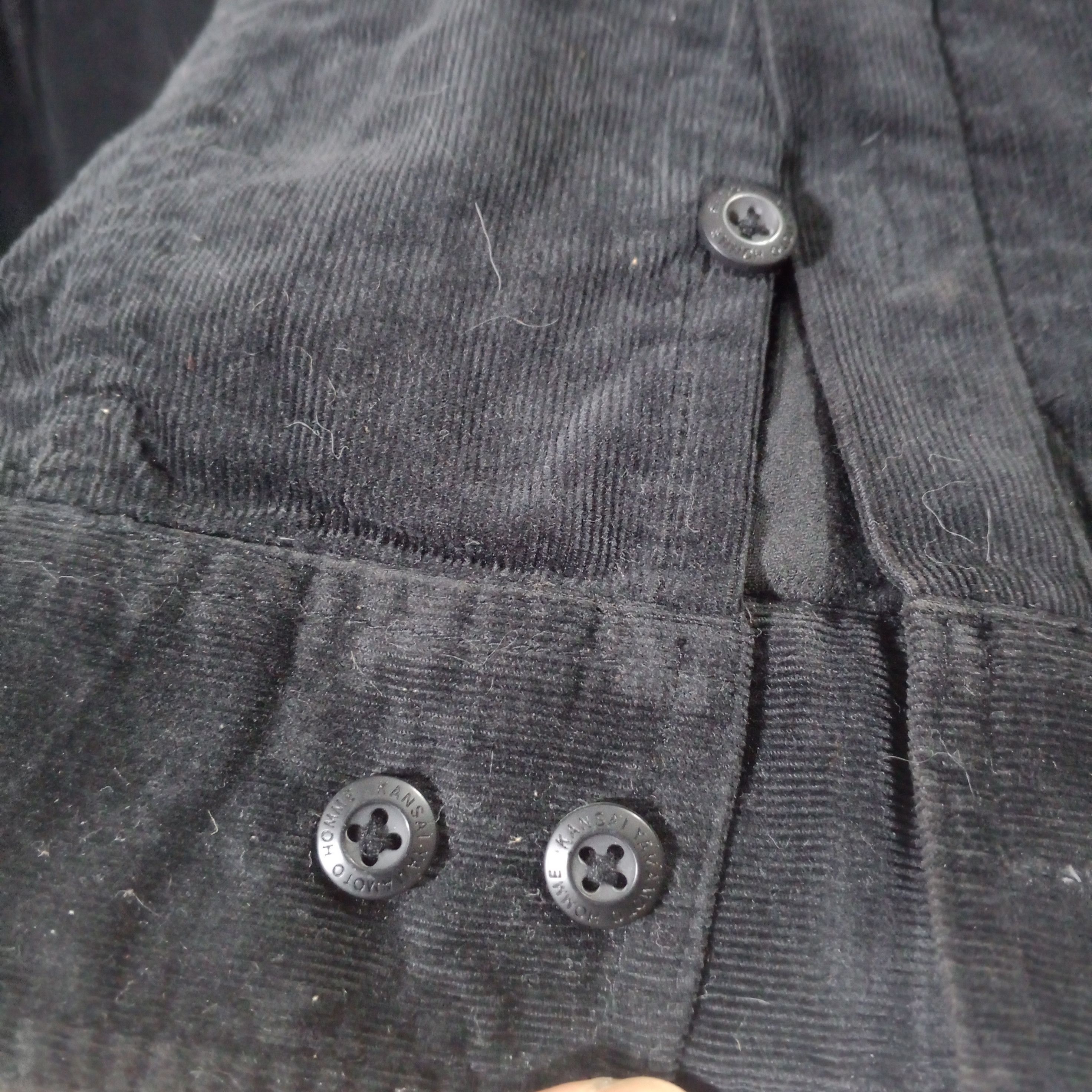 Kansai Yamamoto Kansai Yamamoto Black Corduroy Jacket Size US L / EU 52-54 / 3 - 4 Thumbnail