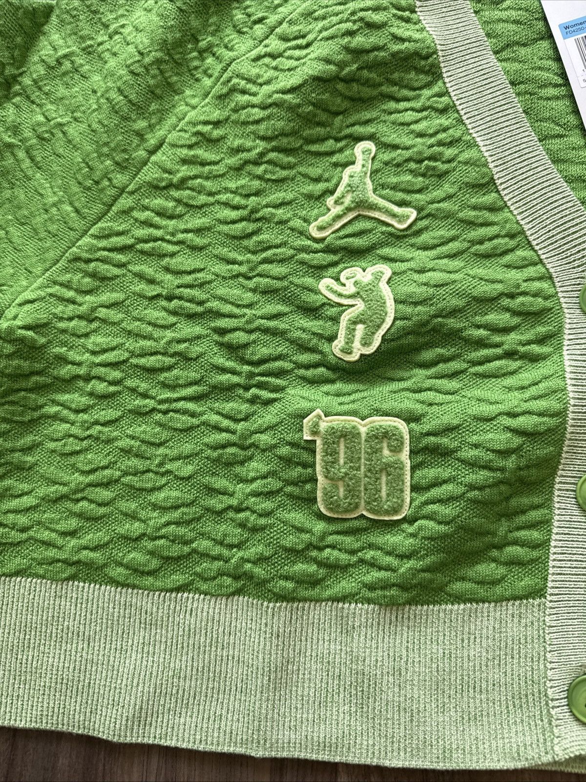 Nike × Union LA Jordan x Union Bephies Beauty Supply Cardigan Green - Size M Size M / US 6-8 / IT 42-44 - 4 Thumbnail