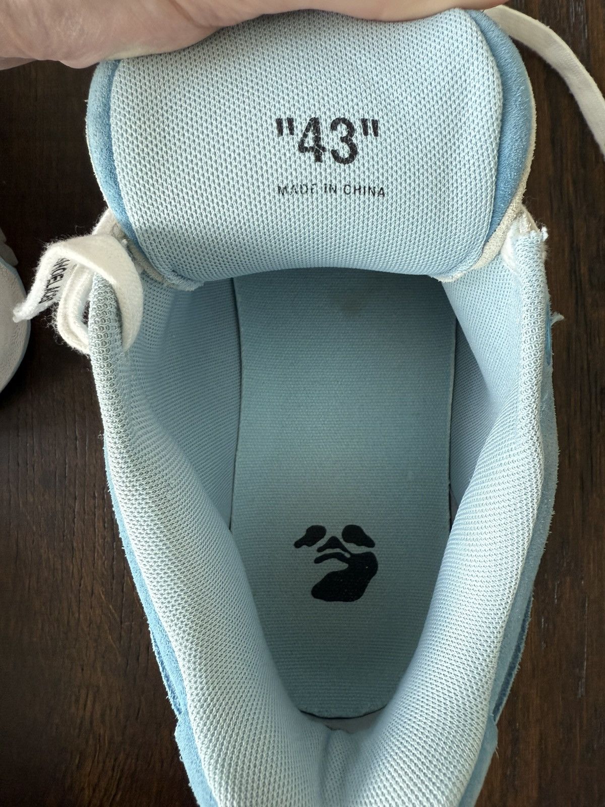 Off-White Off-White Out Of Office Suede Blue Sneakers Size US 10 / EU 43 - 7 Thumbnail