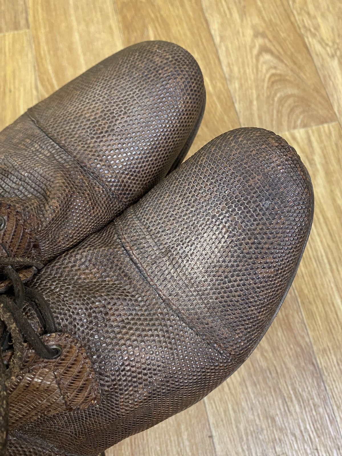 CHRISTIAN PEAU Christian Peau Hand Made Lizard Guidi Style Leather Boots Size US 6 / EU 39 - 4 Thumbnail