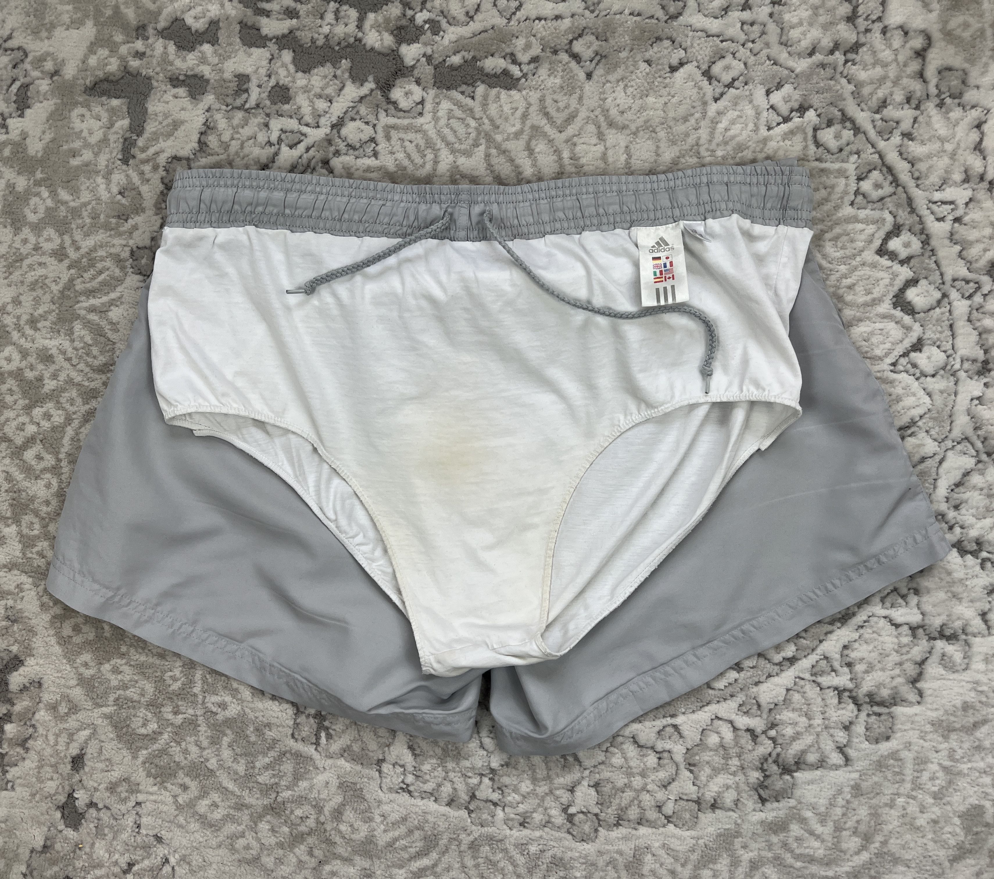 Adidas Adidas Y2K Light Grey Swim Shorts Size US 34 / EU 50 - 18 Thumbnail