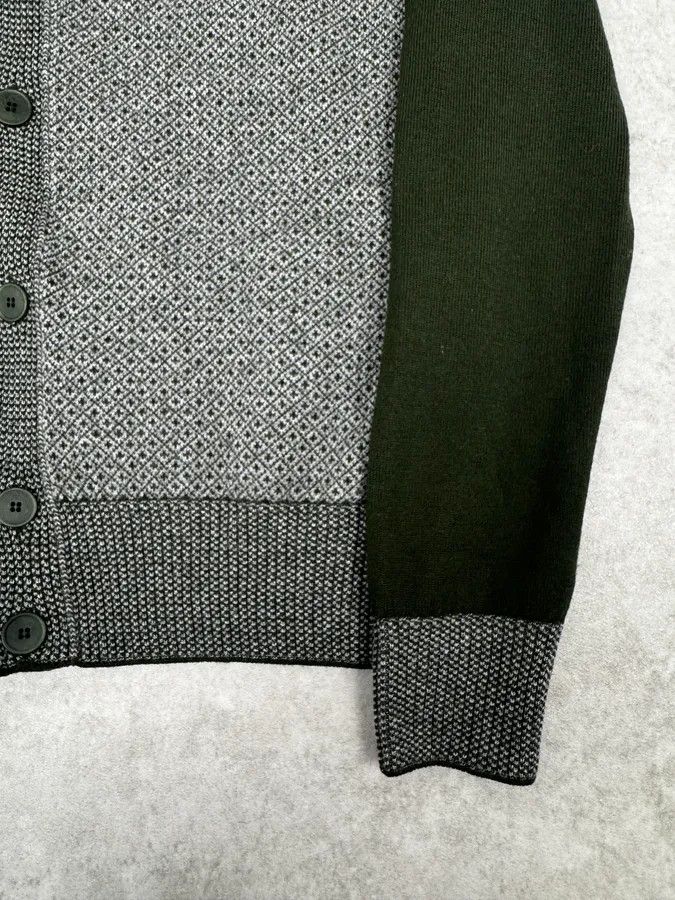 Bottega Veneta FW2017 Bottega Veneta Green & Grey Wool Cardigan Size US M / EU 48-50 / 2 - 8 Thumbnail