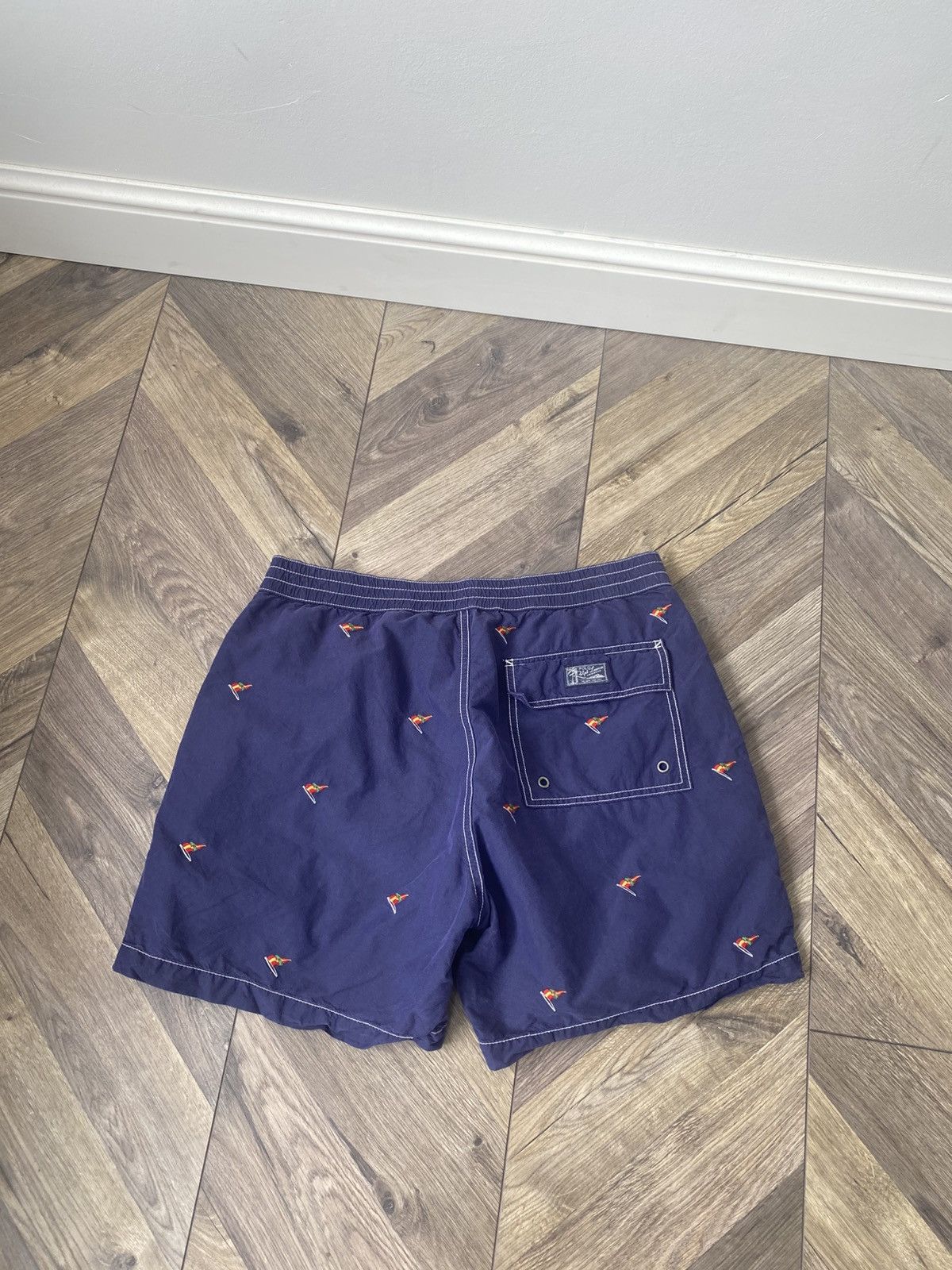 Polo Ralph Lauren × Vintage VINTAGE Polo Ralph Swim Trunks Blue Board Shorts 90s 00s Size US 31 - 9 Thumbnail