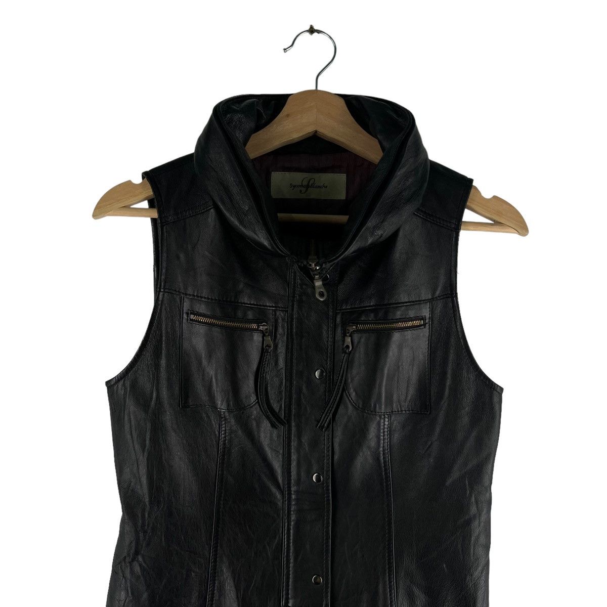 Japanese Brand 🔥Soft Leather Vest Tank Top Tactical Japan Sycomore Blance Size US S / EU 44-46 / 1 - 4 Thumbnail