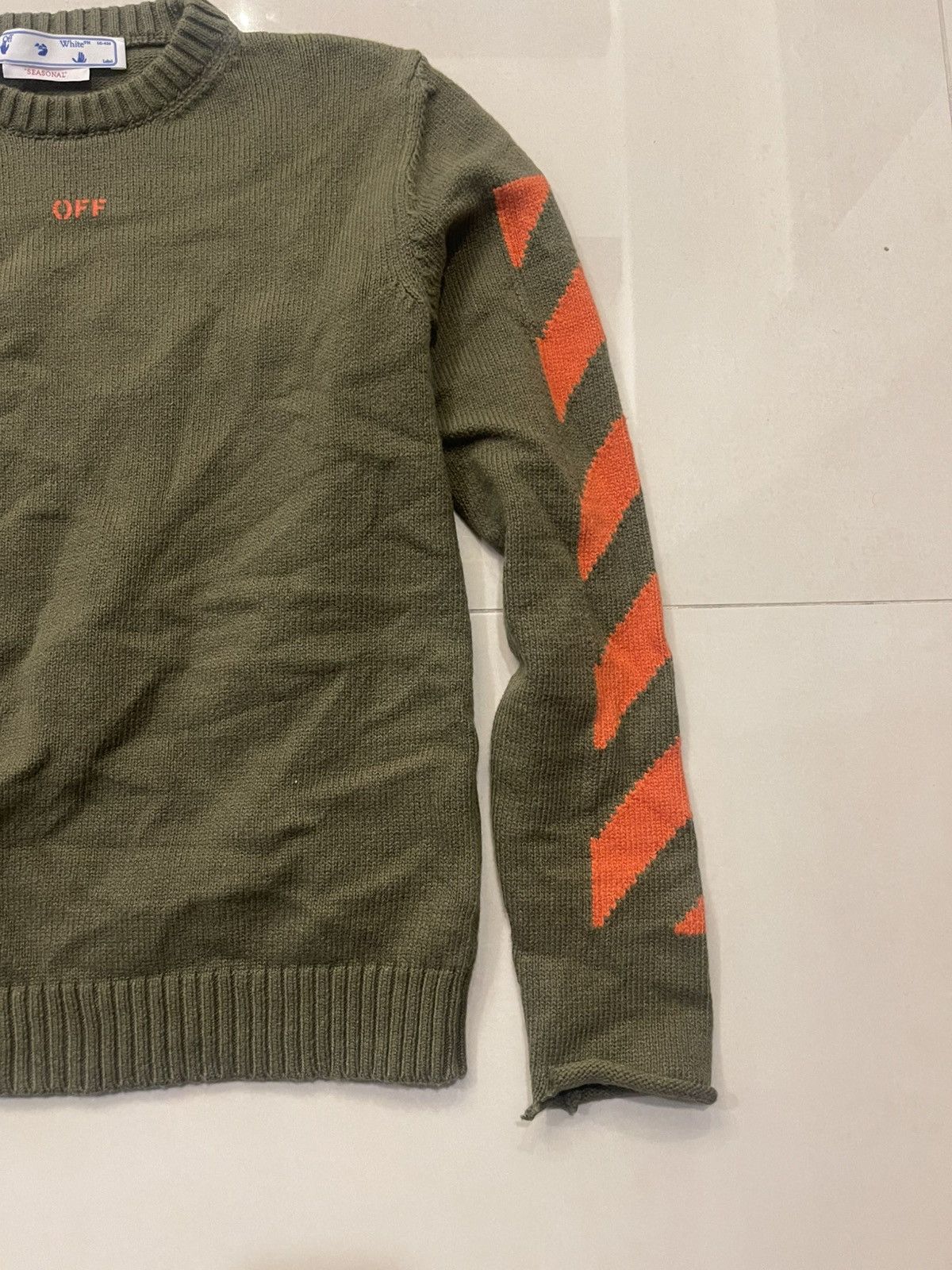 Off-White Off white khaki diagonal arrow knit crew neck Size M / US 6-8 / IT 42-44 - 3 Thumbnail