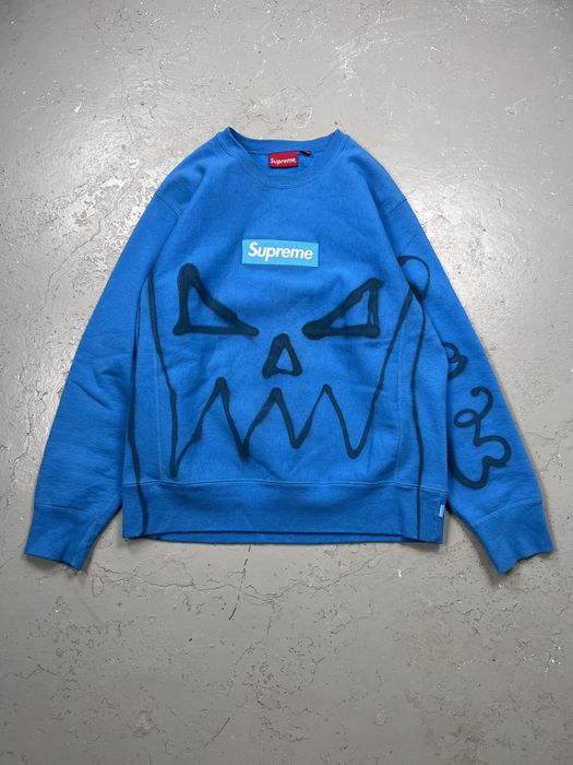 Supreme blue best sale crewneck box logo