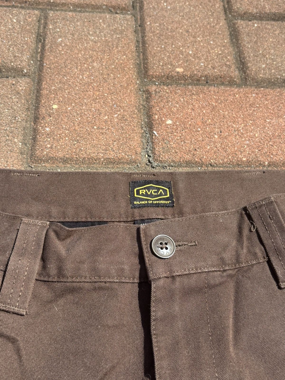 RVCA RVCA Brown Chino Pants – Straight Fit Workwear Style Size US 28 / EU 44 - 3 Thumbnail
