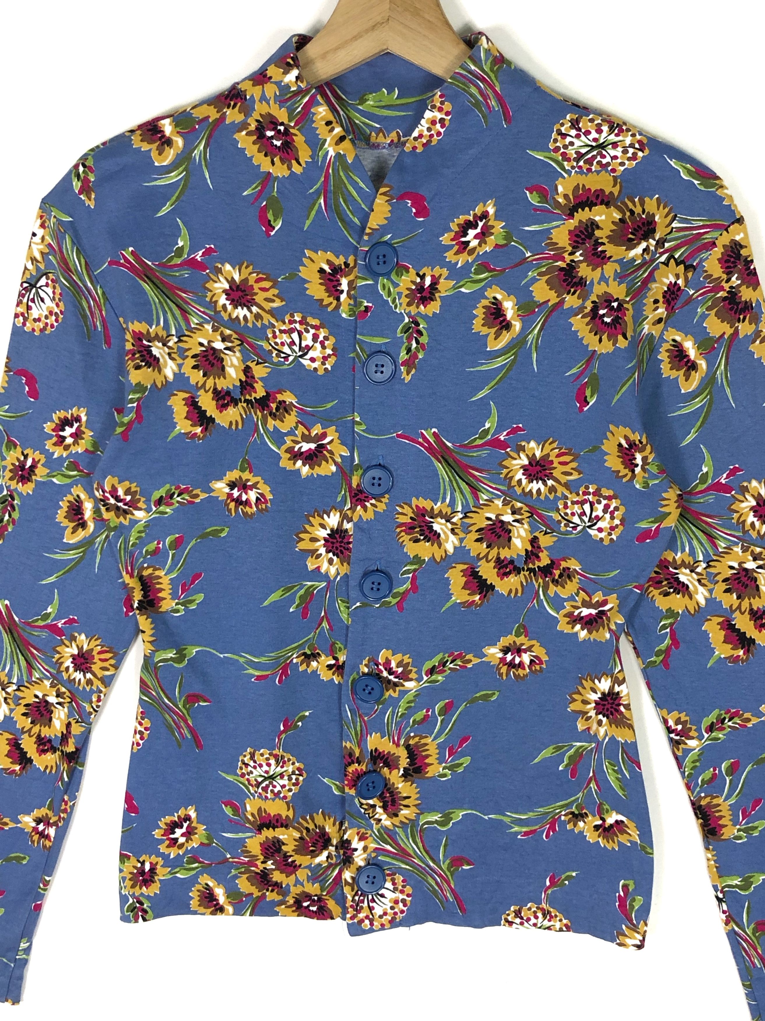 Norma Kamali RARE🔥VINTAGE NORMA KAMALI FLORAL COTTON BUTTON UPS Size XS / US 0-2 / IT 36-38 - 4 Thumbnail