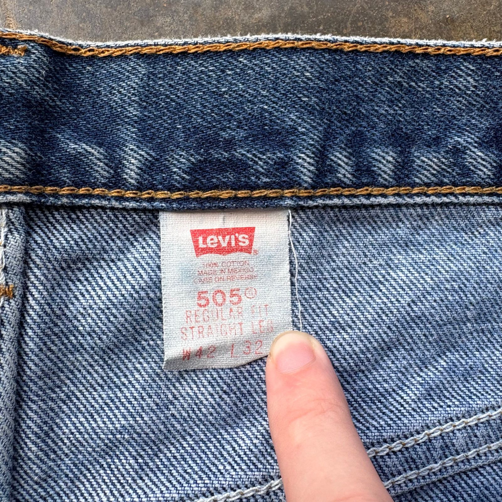 Levi's Worn In Vintage Levis 505 Blue jeans Size US 42 / EU 58 - 8 Thumbnail