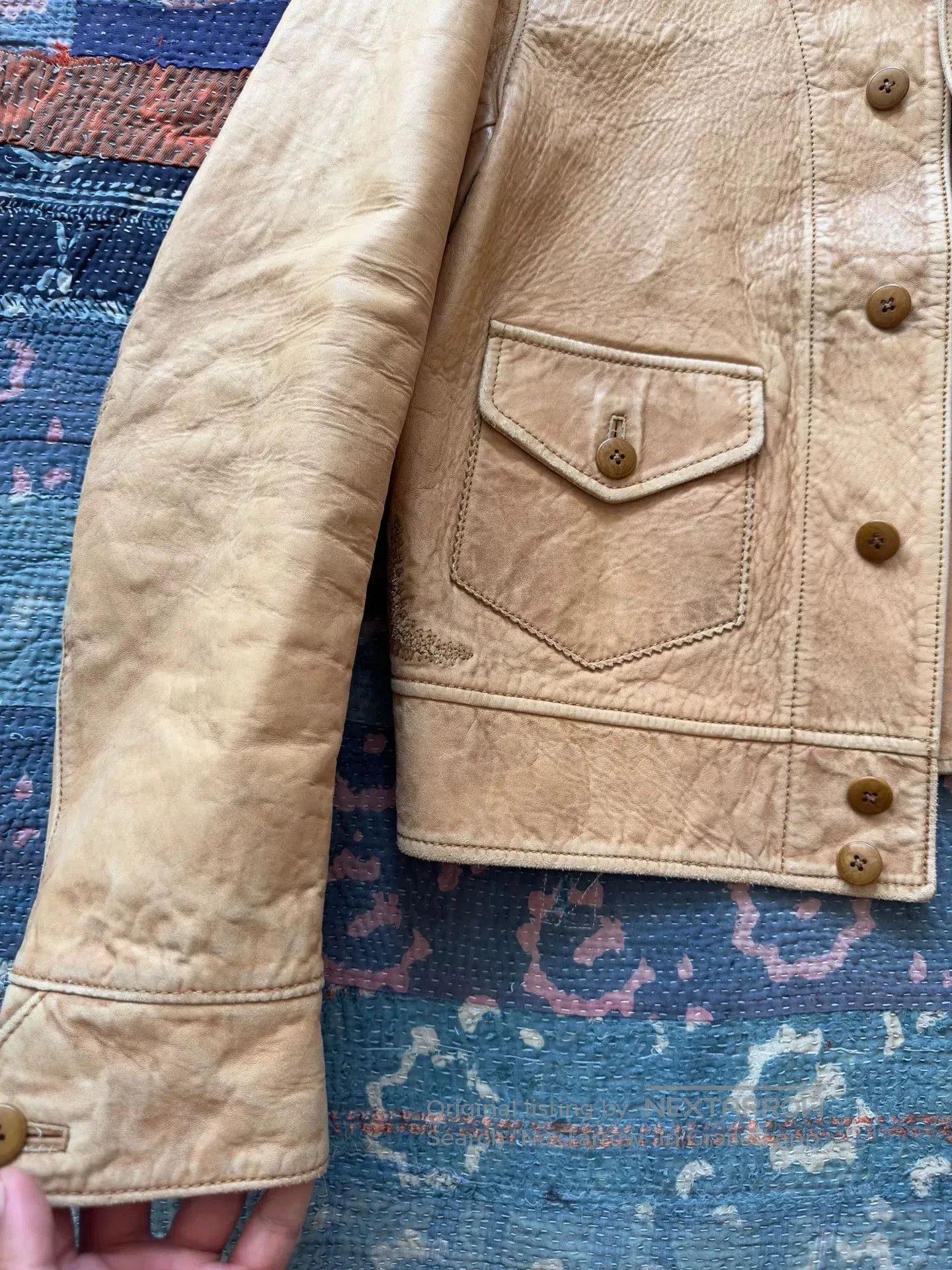 RRL Ralph Lauren beige leather jacket by polo ralph lauren. Size US M / EU 48-50 / 2 - 4 Thumbnail
