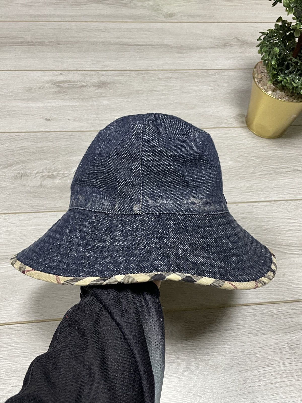 Burberry Burberry London denim bucket hat nova check double-side hat Size ONE SIZE - 2 Thumbnail