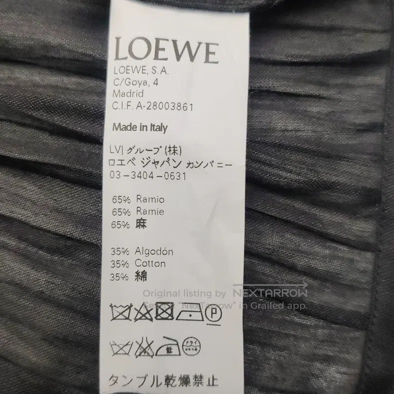 Loewe Loewe Black cotton-linen blend oversized top Size XS / US 0-2 / IT 36-38 - 6 Thumbnail