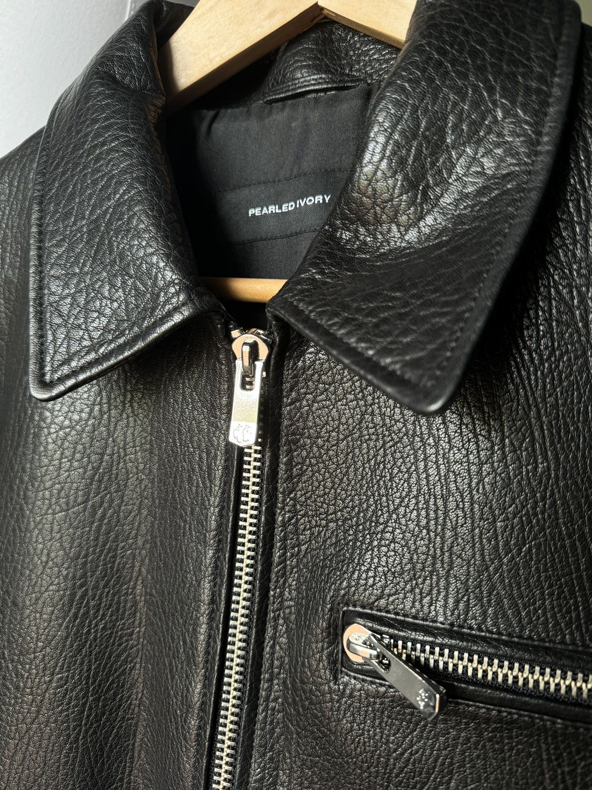 Designer × Streetwear × Vintage Pearled Ivory Grained Leather 