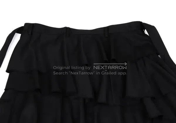 Comme des Garcons Comme des Garcons size L Black vintage wave lace wrap skirt Size 23" - 5 Thumbnail