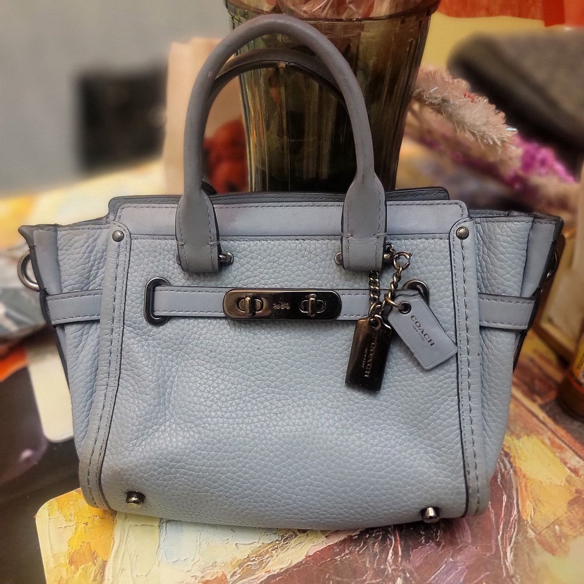 Coach Coach Swagger Carryall In Pebble Leather Size ONE SIZE - 1 Thumbnail