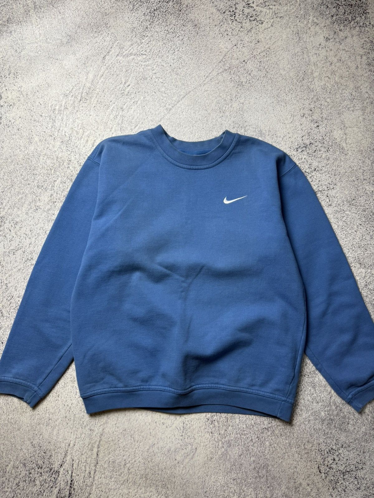 Nike Vintage Nike Blue Sweatshirt Mini Logo Rare Streetwear Size S / US 4 / IT 40 - 3 Thumbnail