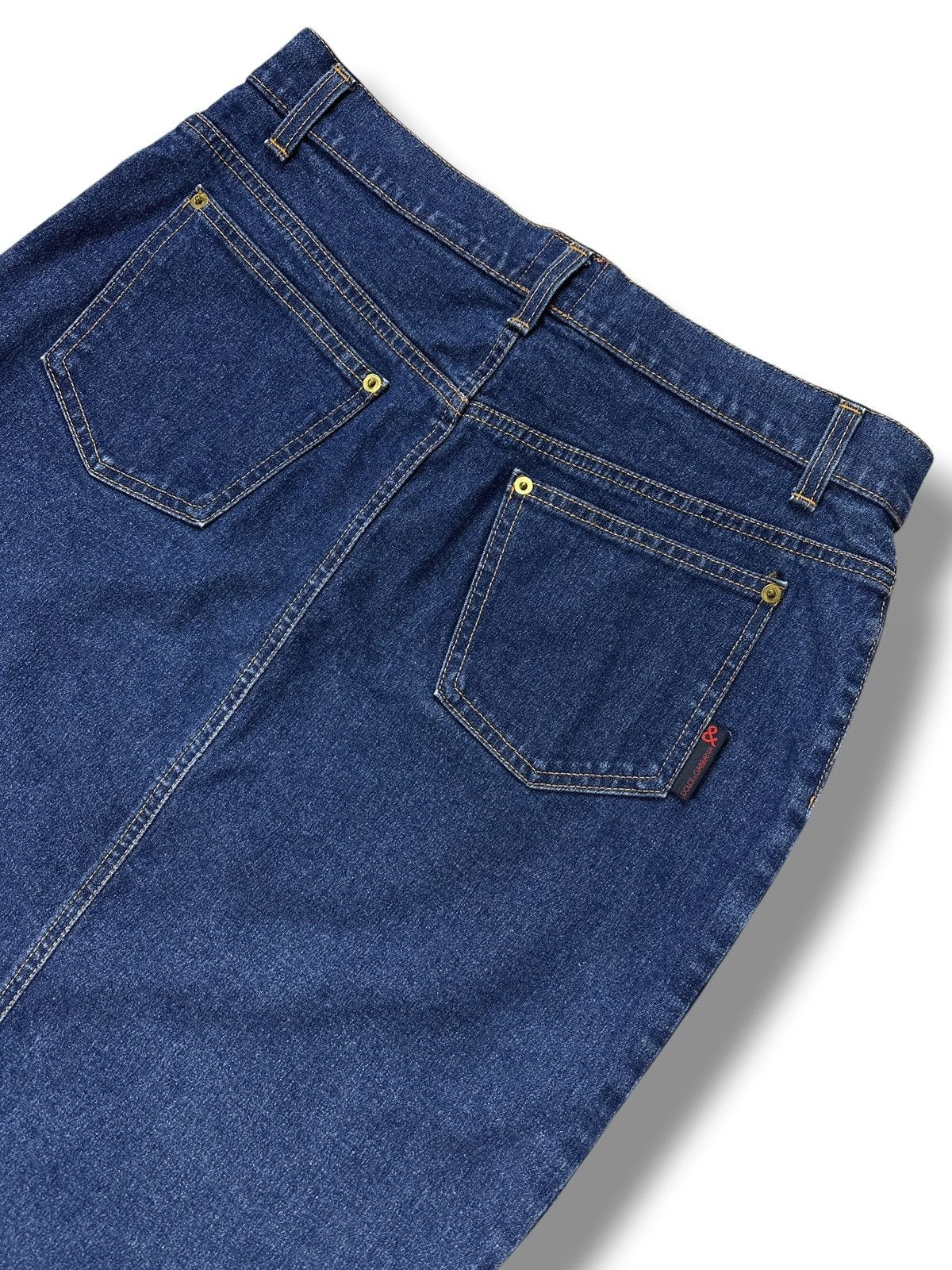 Dolce & Gabbana Vintage Dolce & Gabbana Denim Pencil Midi Skirt Made In IT Size 33" - 11 Thumbnail