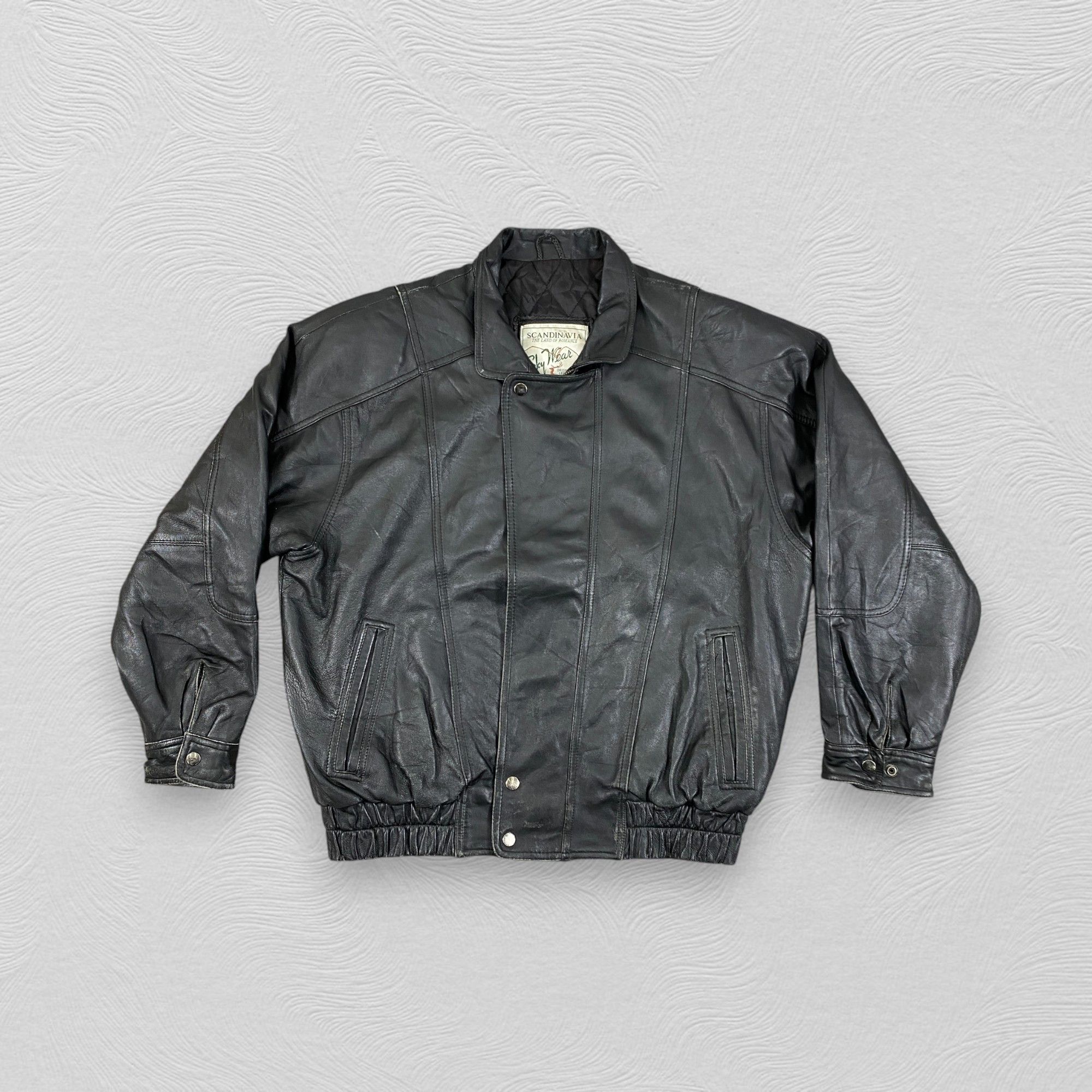 Aero Leathers Vintage SCANDINAVIA aero leather style JACKET- J426 Size US L / EU 52-54 / 3 - 1 Thumbnail