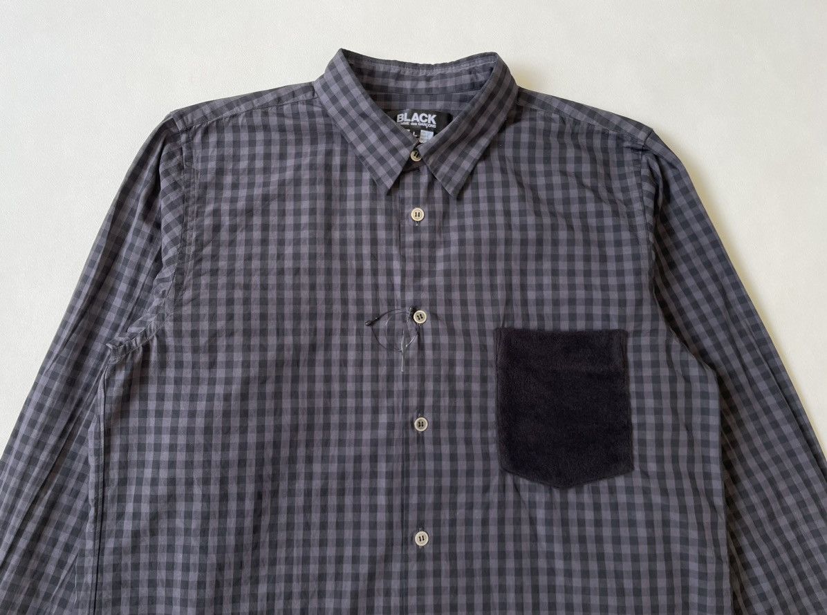 Comme des Garcons Over Dyed Black/Grey Gingham Check Shirt Size US M / EU 48-50 / 2 - 3 Thumbnail