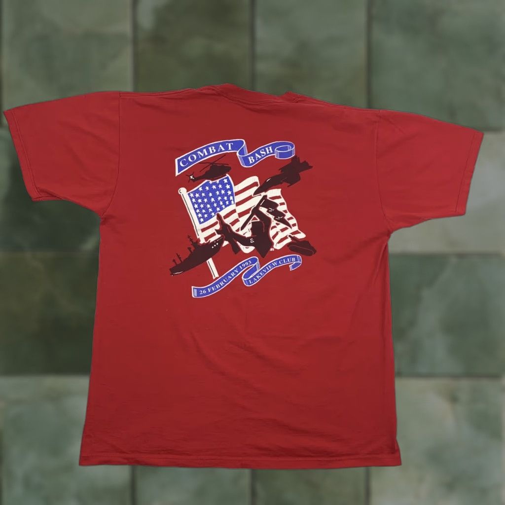 Jerzees VINTAGE Texas A&M Combat Bash T Shirt Adult Large Red Crew Neck Short Sleeve 1993 College Party Military Men L Jerzees Size US L / EU 52-54 / 3 - 1 Thumbnail