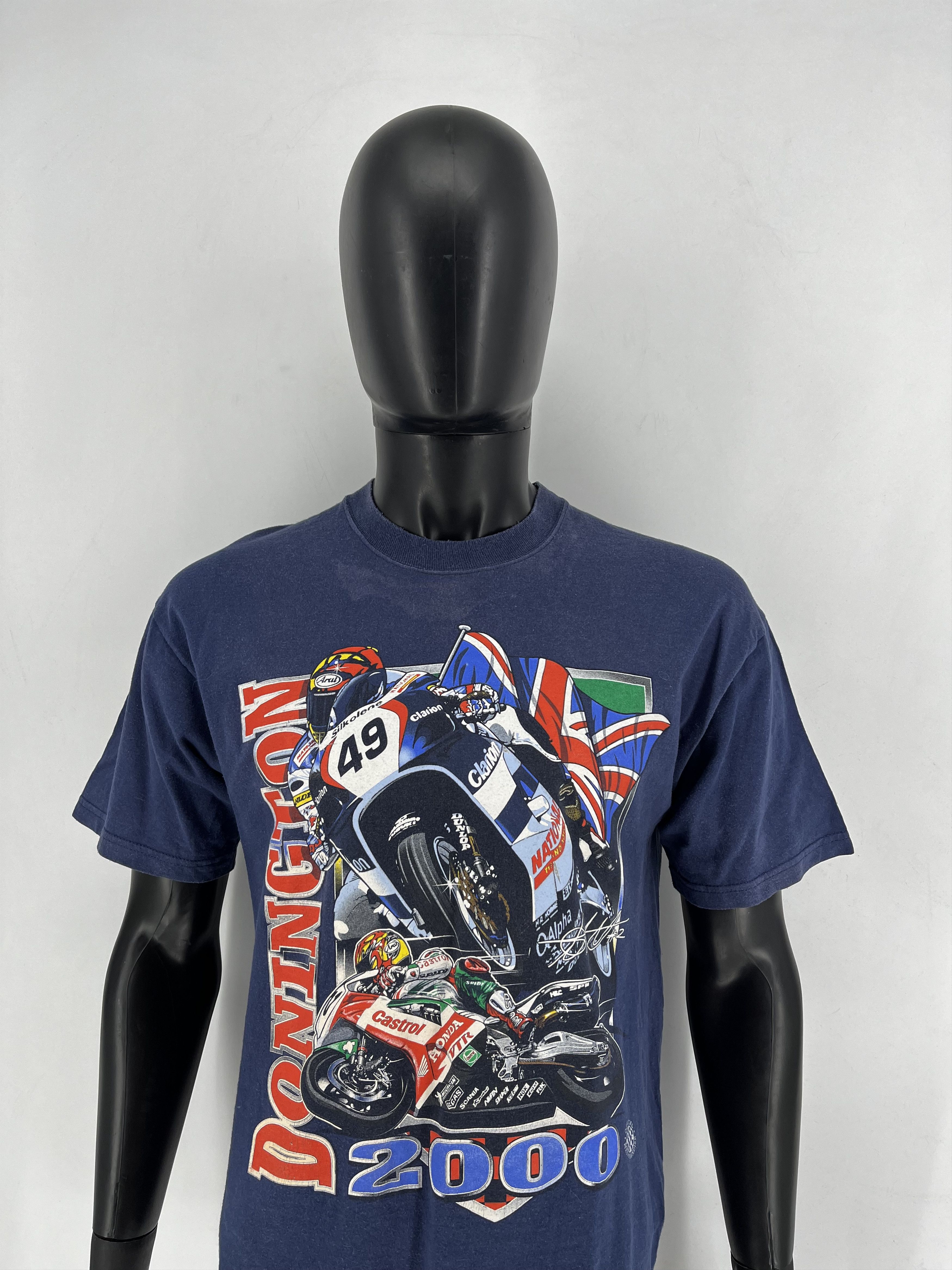 Vintage Vintage MotoGP Donington 2000 T-Shirt Screen Stars Racing Size US M / EU 48-50 / 2 - 2 Thumbnail