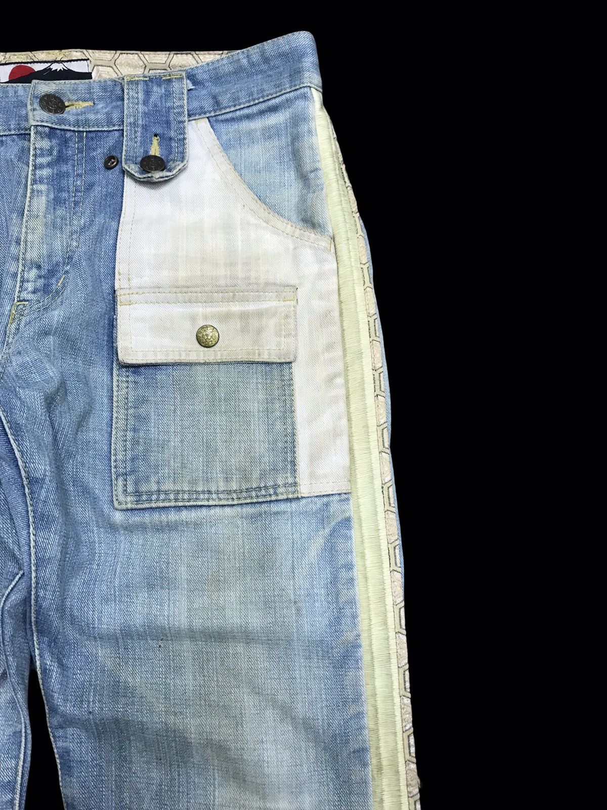 Designer 💥ARCHIVAL💥VERY RARE GEMSTONE TWO TONES BUSH DENIM F386 Size US 31 - 4 Thumbnail