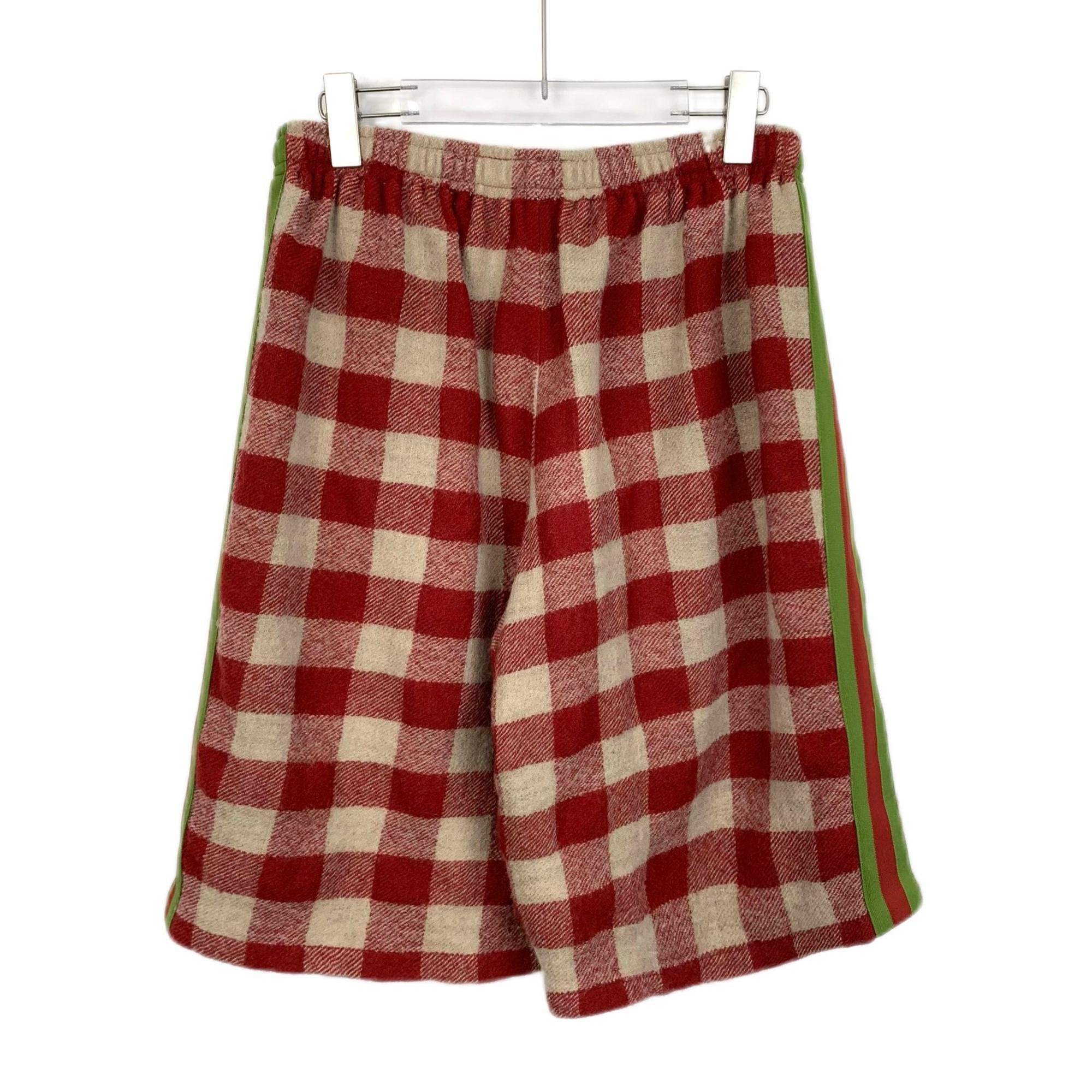 Gucci Gucci XS Red & Beige Checked Wool Drawstring Shorts With Gre Size 27" / US 4 / IT 40 - 7 Thumbnail