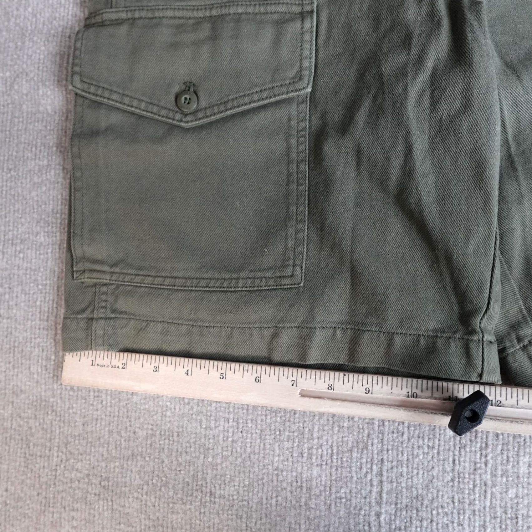 TNA TNA Womens Shorts Cargo 10 Green Olive Army Denim Cotton Blend Casual Shorts Womens Regular XS? No (Error: do not include extra words) Size 32" / US 10 / IT 46 - 5 Thumbnail
