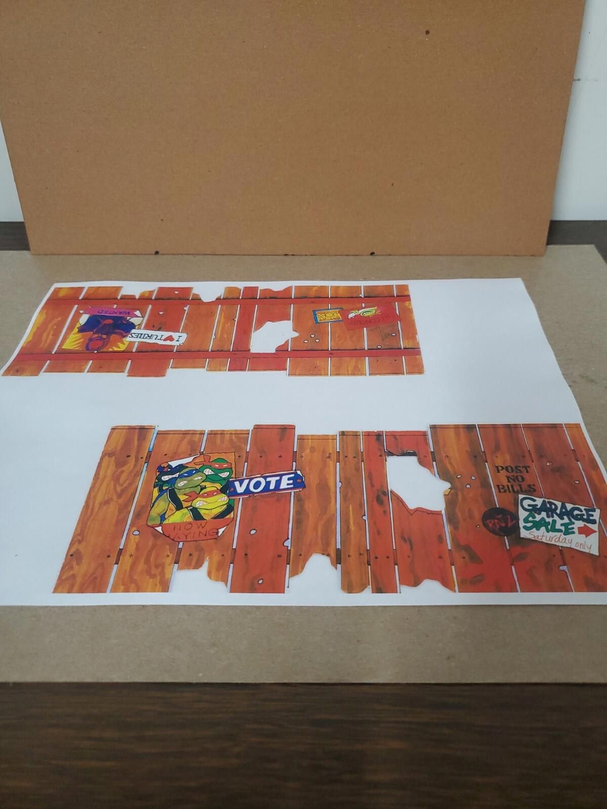 Other 1989 TMNT Sewer Lair Playset Fence Reprint & Cardboard Size ONE SIZE - 1 Thumbnail
