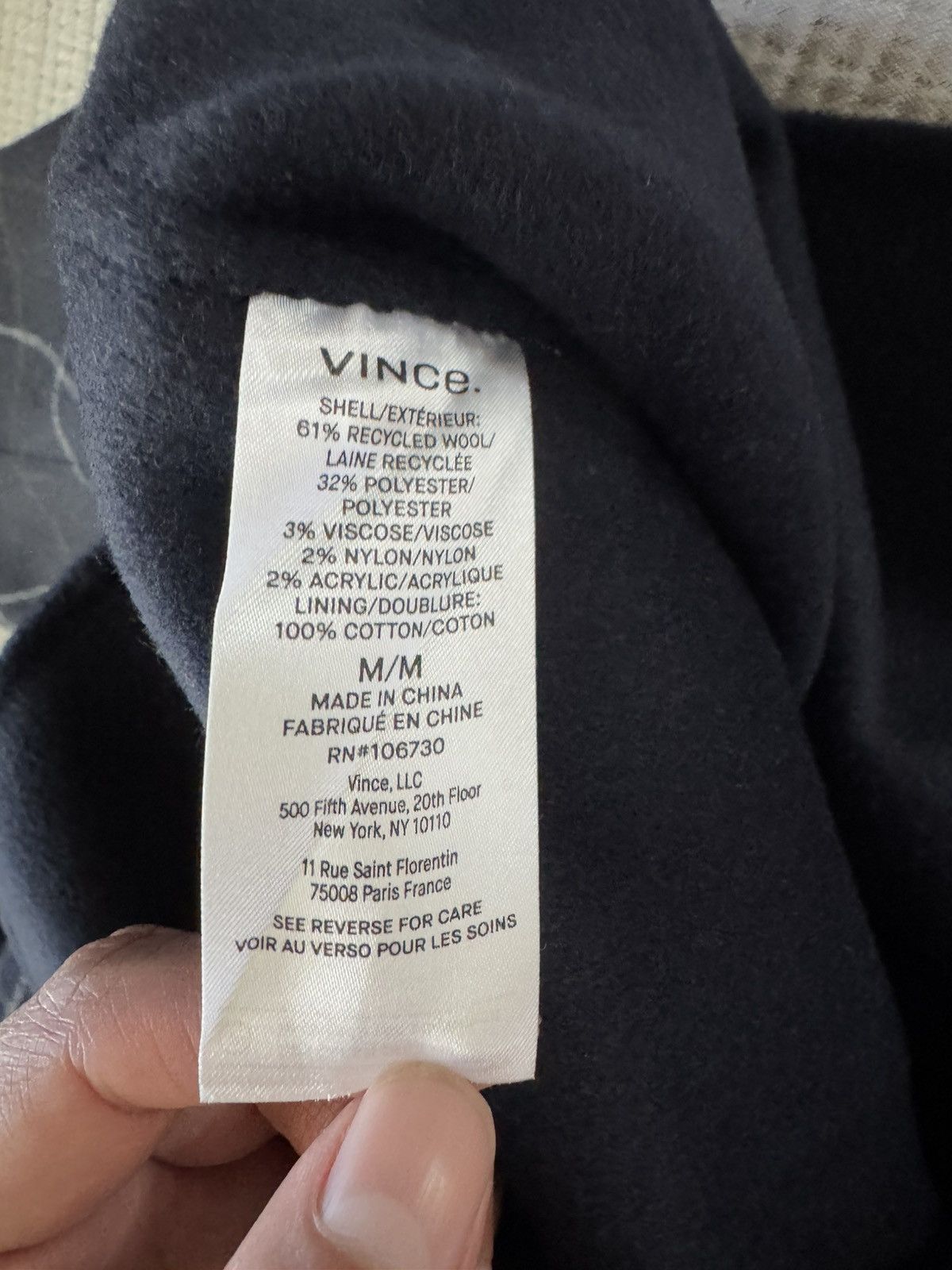 Vince Vince Navy Short Jacket Wool Size US M / EU 48-50 / 2 - 3 Thumbnail