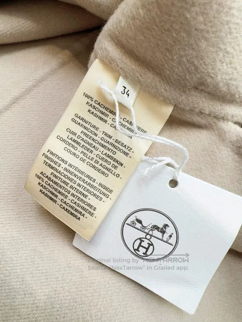 Hermes Hermes Beige shawl collar cashmere vest Size XXS / US 00 / IT 34 - 6 Thumbnail