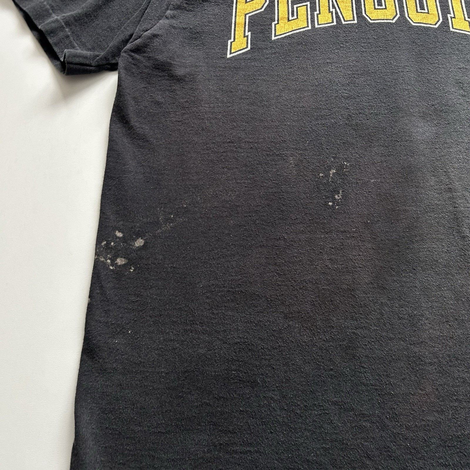 NHL Vintage 90s Pittsburgh Penguins NHL T-Shirt Large Black Rare Size US L / EU 52-54 / 3 - 3 Thumbnail