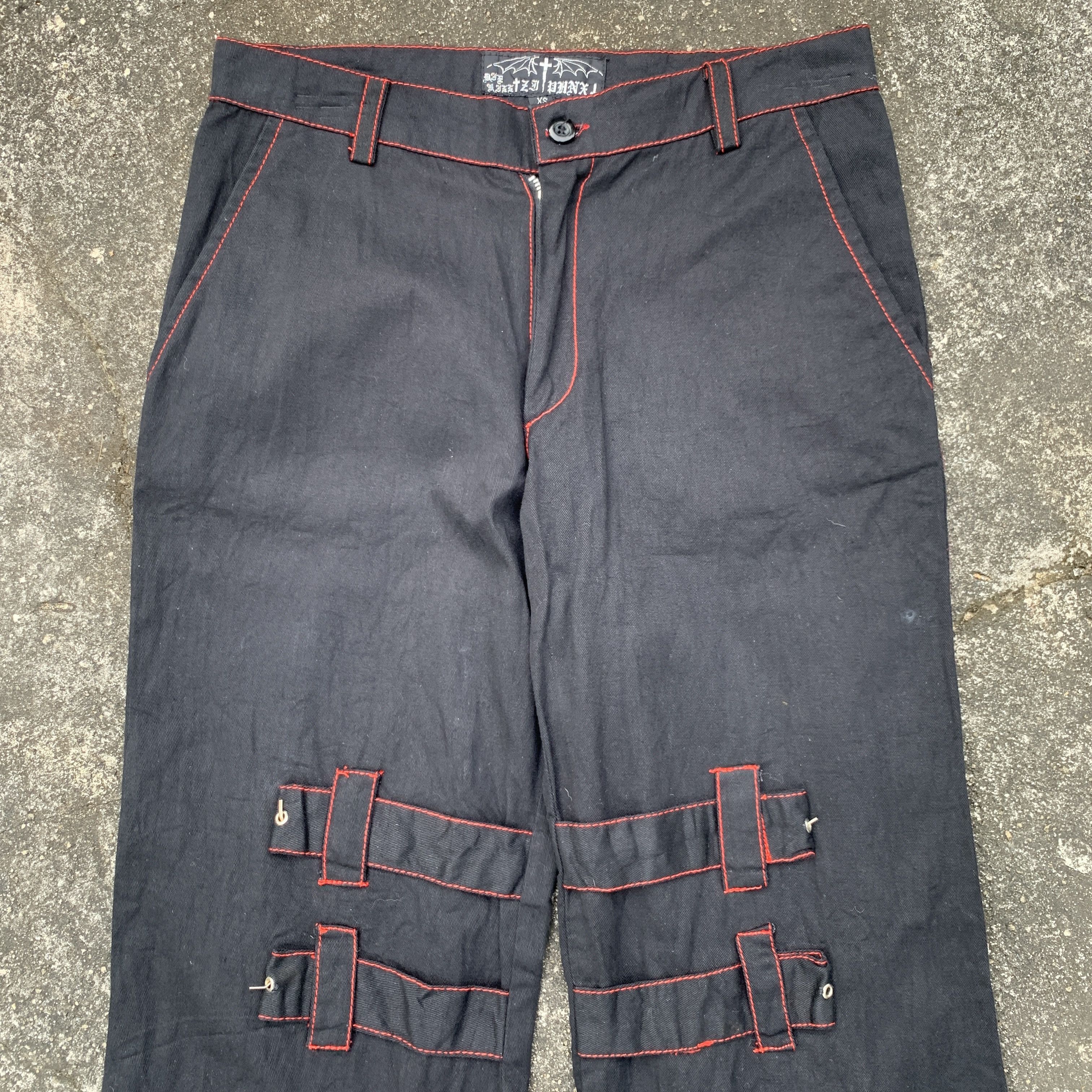 Japanese Brand Punk Bondage Secret Agents Style Pants Size 29" - 2 Thumbnail