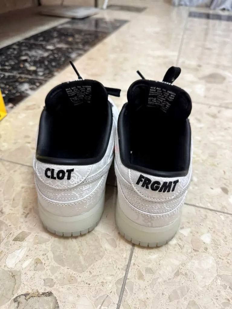CLOT × Nike Nike Dunk Low - CLOT Fragment White Size US 8 / EU 41 - 5 Thumbnail