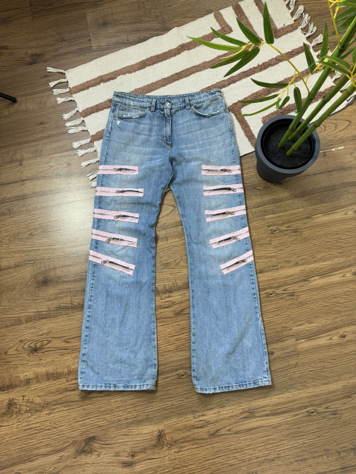 Iceberg VINTAGE ICEBERG OPIUM STYLE ZIPPER DENIM PANTS Size US 28 / EU 44 - 1 Thumbnail