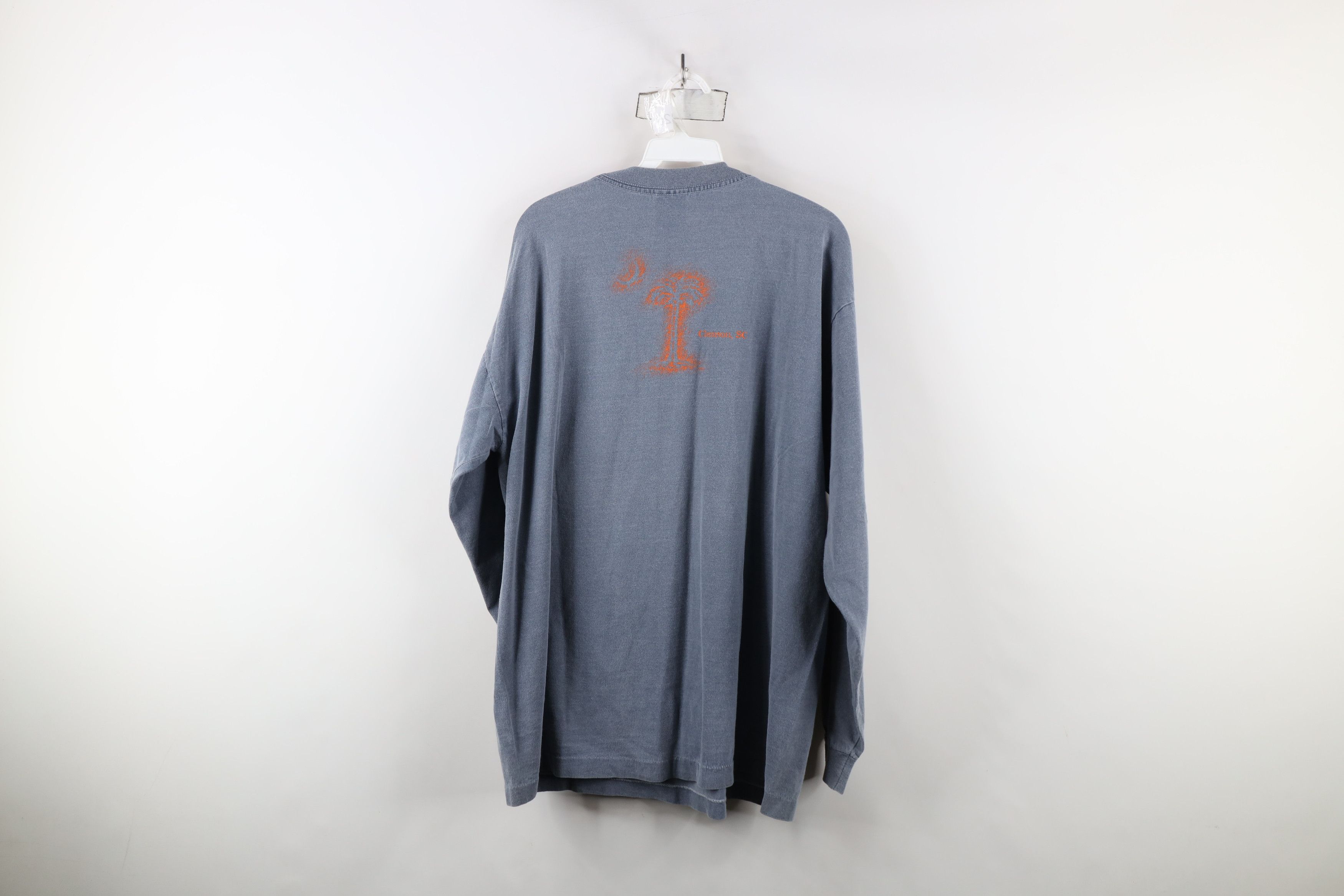 Vintage Vintage 90s Clemson Carolina Long Sleeve T-Shirt Blue USA Size US XL / EU 56 / 4 - 11 Thumbnail