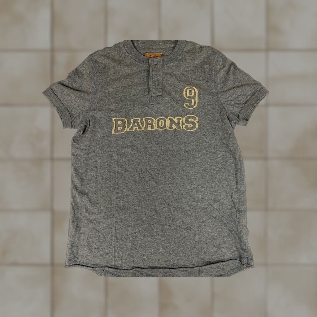 Vintage Trailer T-Shirt Mens L Gray Barons Logo Crew Neck Short Sleeve Cotton Solid Regular Size US L / EU 52-54 / 3 - 1 Thumbnail
