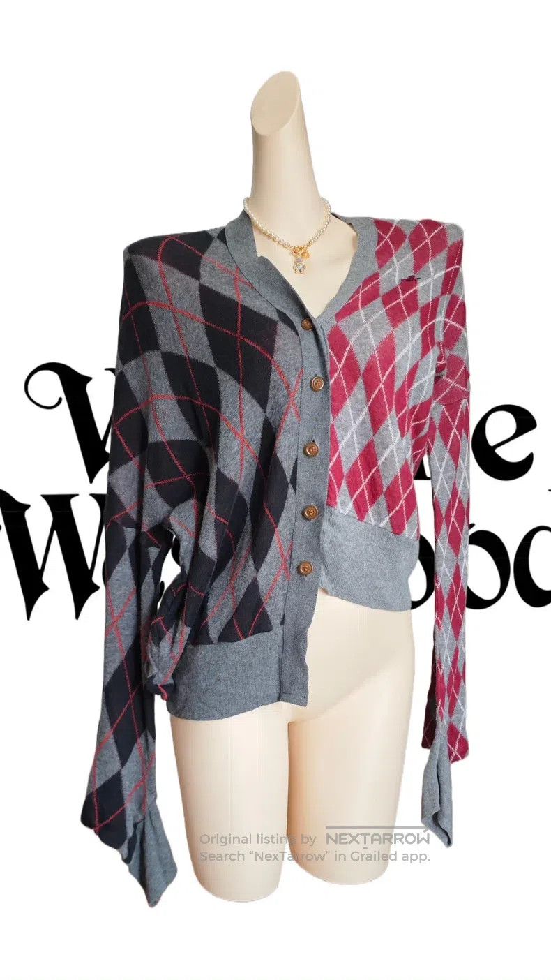 Vivienne Westwood Vivienne Westwood Diamond-shaped deformed sweater cardigan Size M / US 6-8 / IT 42-44 - 1 Thumbnail