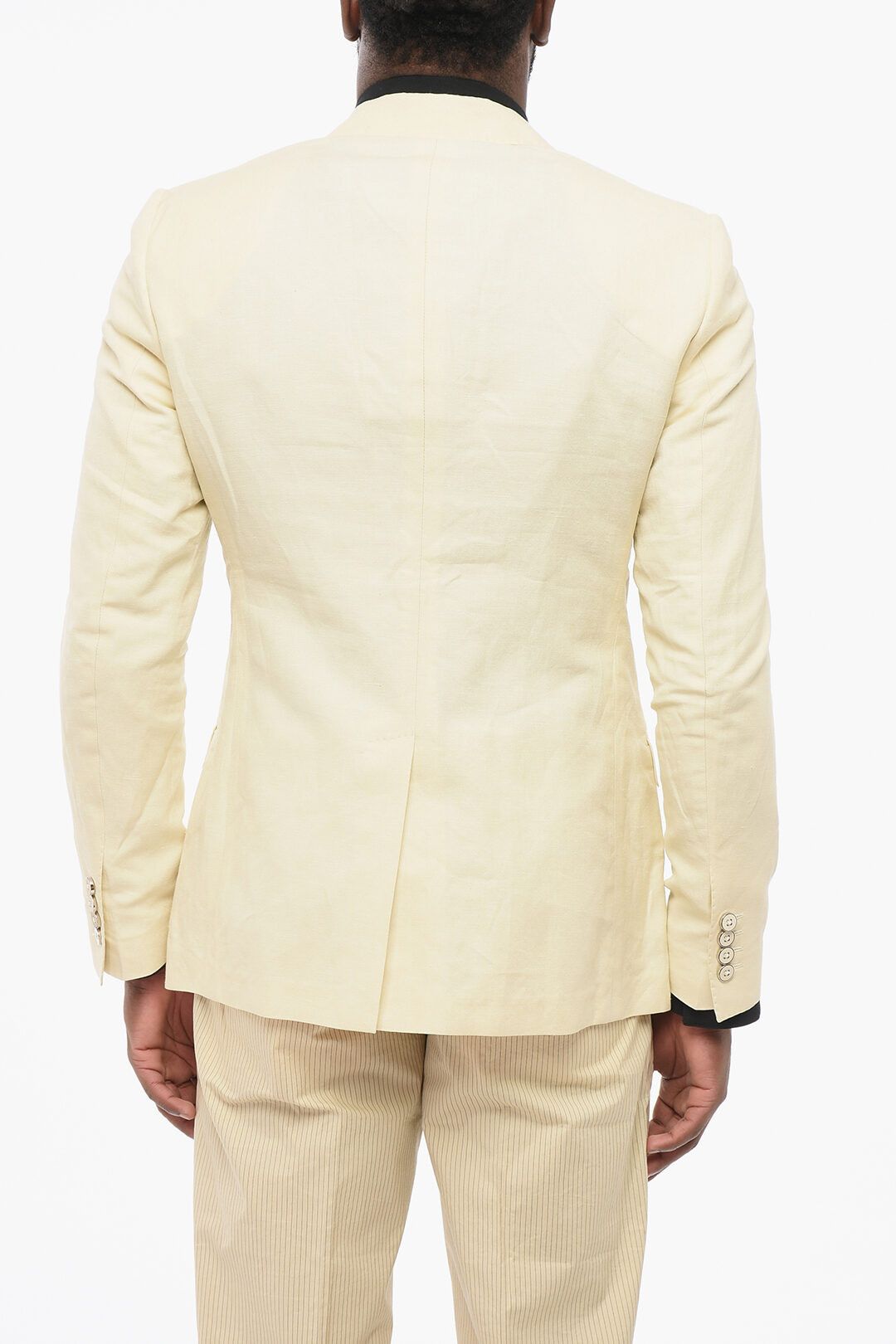 Dolce & Gabbana og1mm0825 Taormina Unlined Linen Blend Blazer in Beige Size US S / EU 44-46 / 1 - 2 Thumbnail