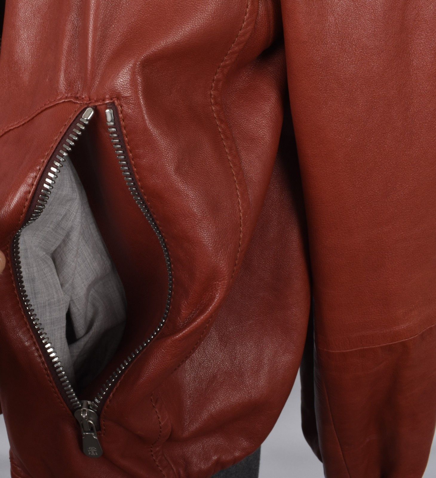 Brunello Cucinelli Brunello Cucinelli Men Jacket Leather Bomber Size L, S1891 Size US L / EU 52-54 / 3 - 13 Thumbnail