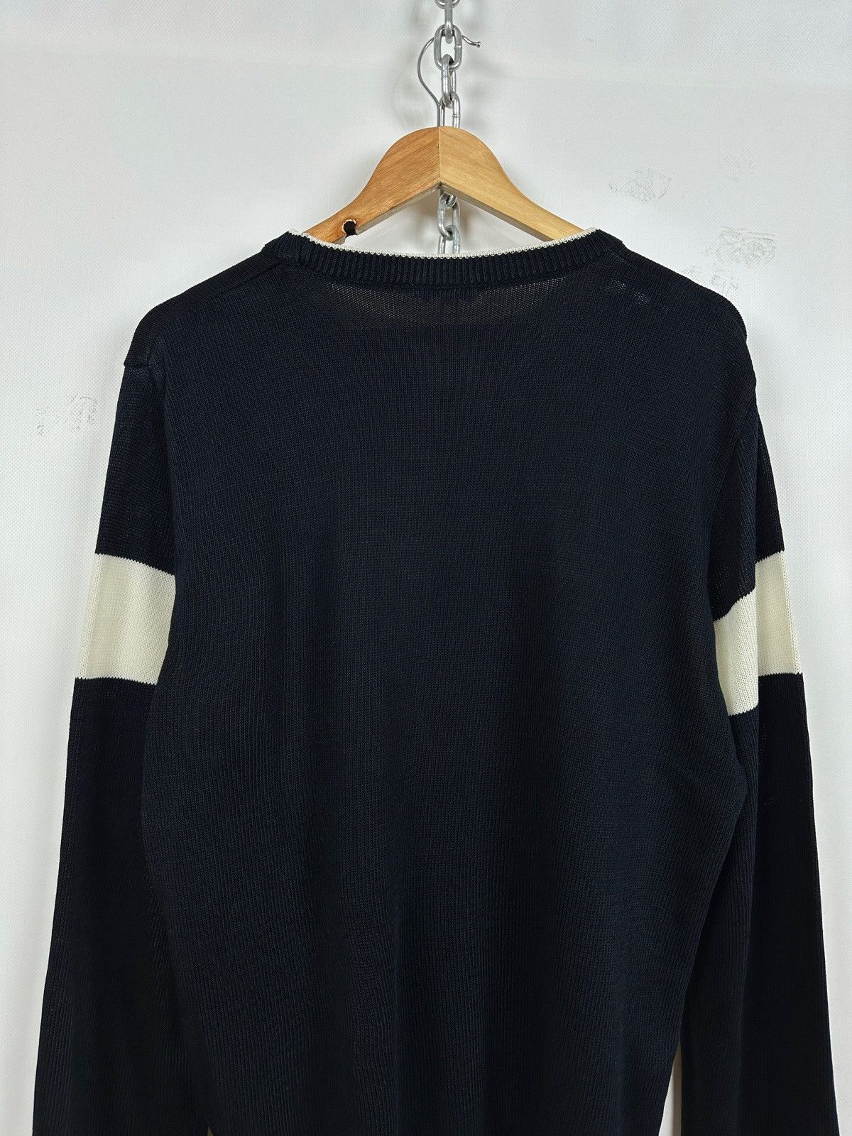 Diesel Vintage Diesel Y2K Big Logo Navy Blue Knit Sweater Size US L / EU 52-54 / 3 - 12 Thumbnail