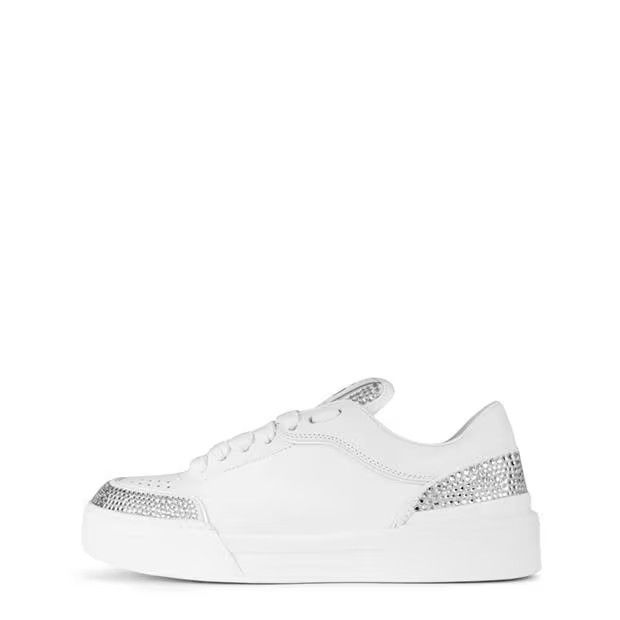 Dolce & Gabbana o1g2r1mq1024 New Roma Calfskin Trainers in White Size US 7 / IT 37 - 2 Thumbnail