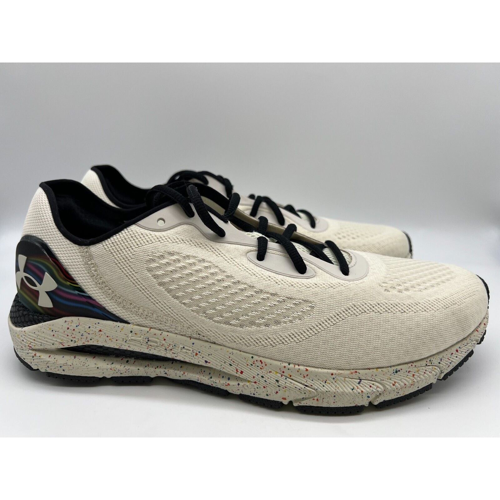 Under Armour Hovr Sonic 5 Running Pride Rainbow Men Size 11.5 Shoes in Beige